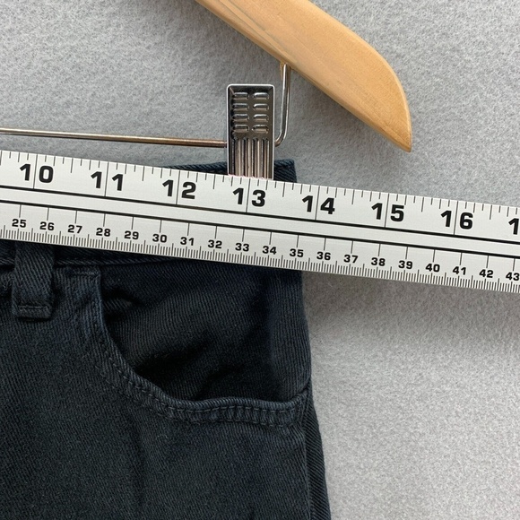 American Apparel Raw Hem Mini Jean Skirt Medium Grunge Rocker Goth Y2K 90s Retro - Picture 7 of 9